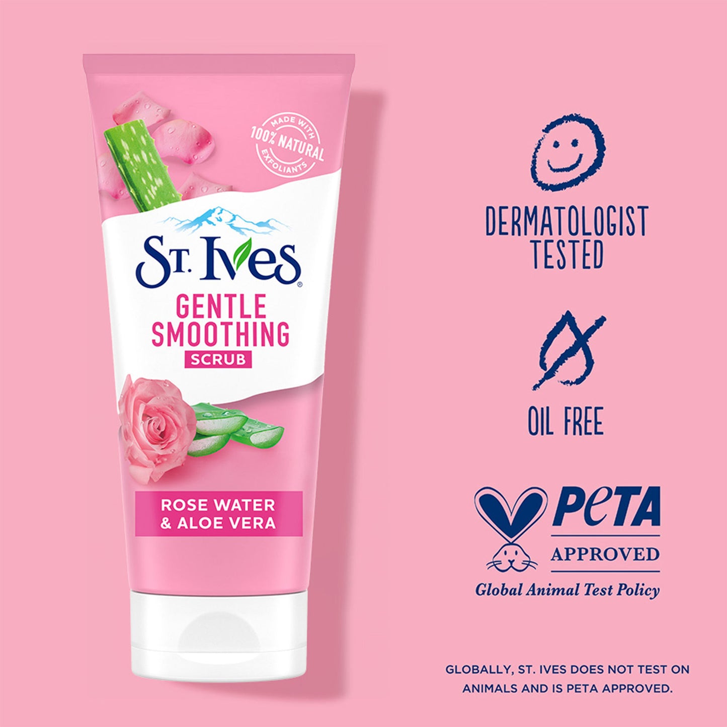 St. Ives Gentle Smoothing Rose Water & Aloe Vera Face Scrub