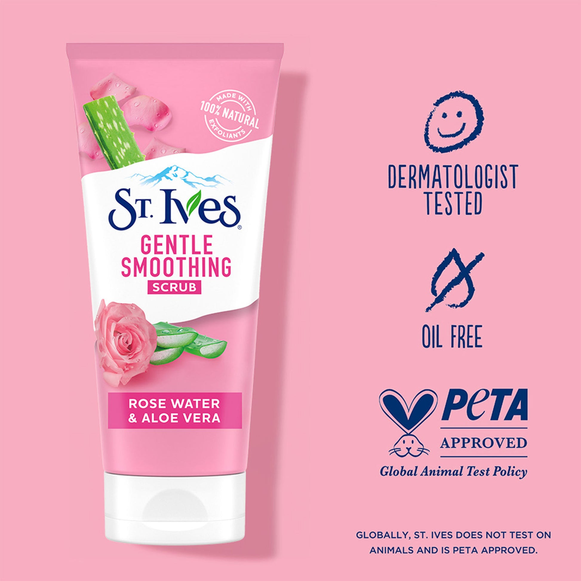 St. Ives Gentle Smoothing Rose Water & Aloe Vera Face Scrub