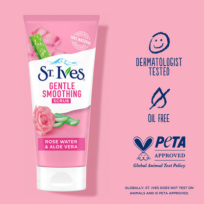 St. Ives Gentle Smoothing Rose Water & Aloe Vera Face Scrub