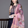 Indyancart IE Women Yoke Design Kurta with Palazzos & Dupatta