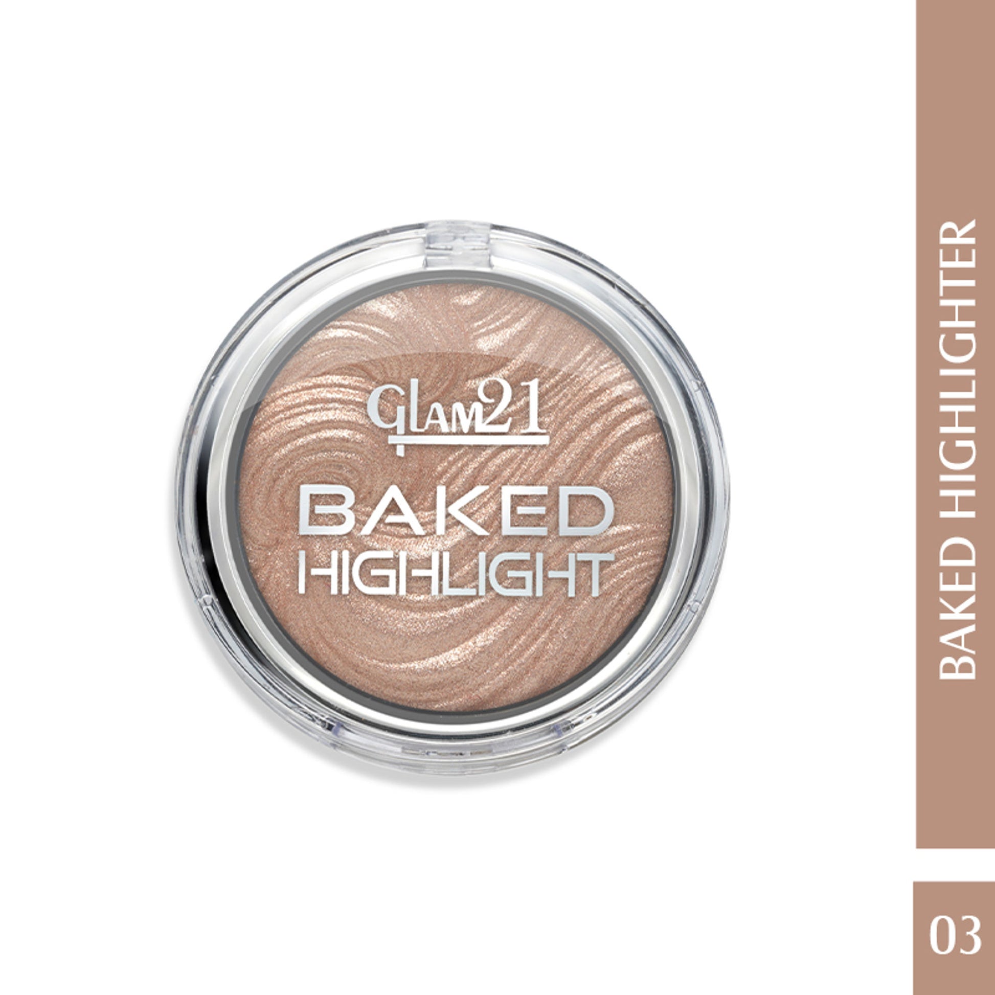 GLAM21 Baked Highlighter With Silky Pigments & Mettalic Finish - Shade 03