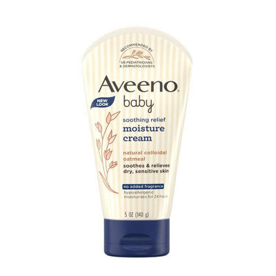 Aveeno Baby Soothing Relief Moisture Cream, 24-Hour Protection for Dry, Itchy or Sensitive Skin