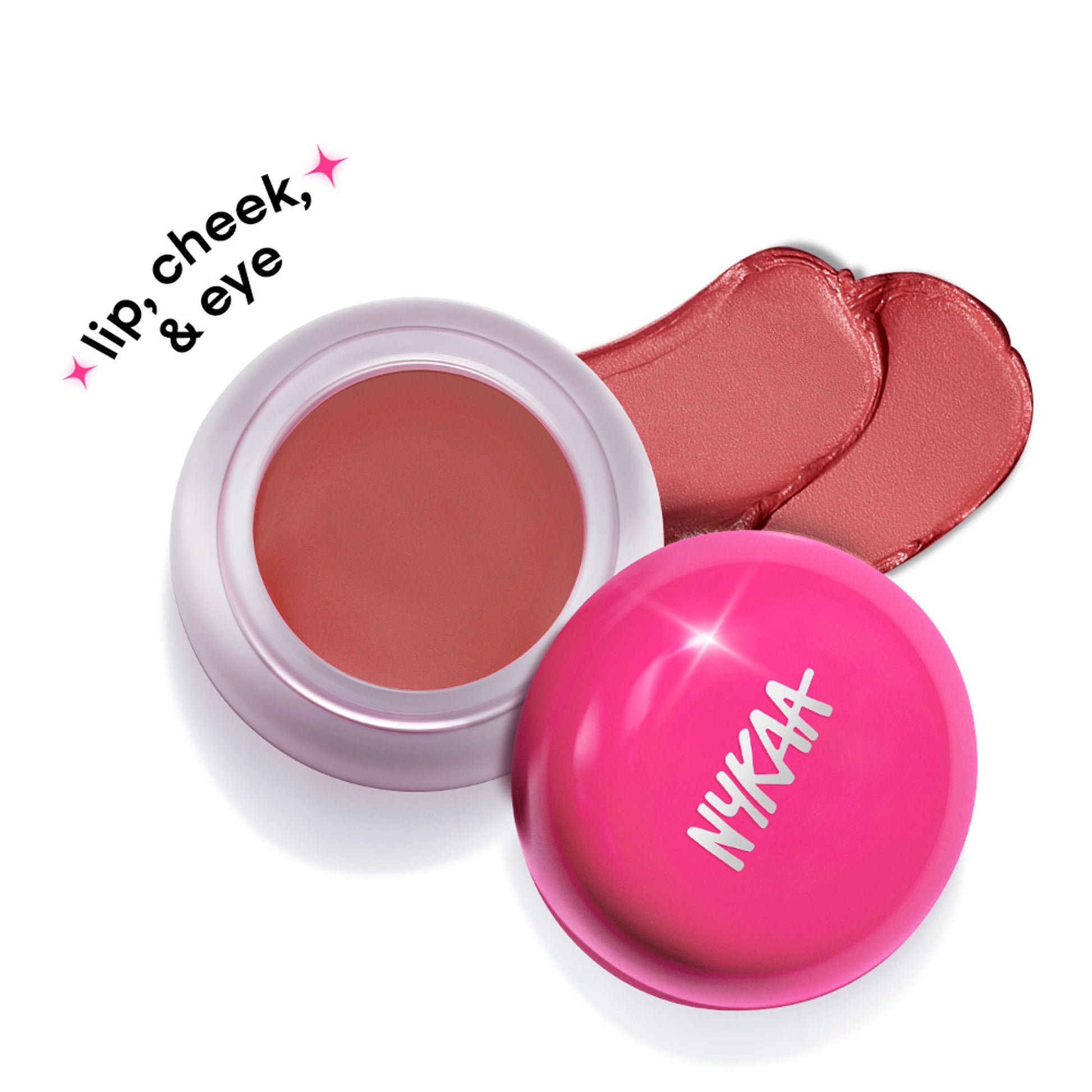 Nykaa Cosmetics Whipped Blurring Multi-use Blush Pot For Lips Cheeks & Eyes - Fluff And Fold