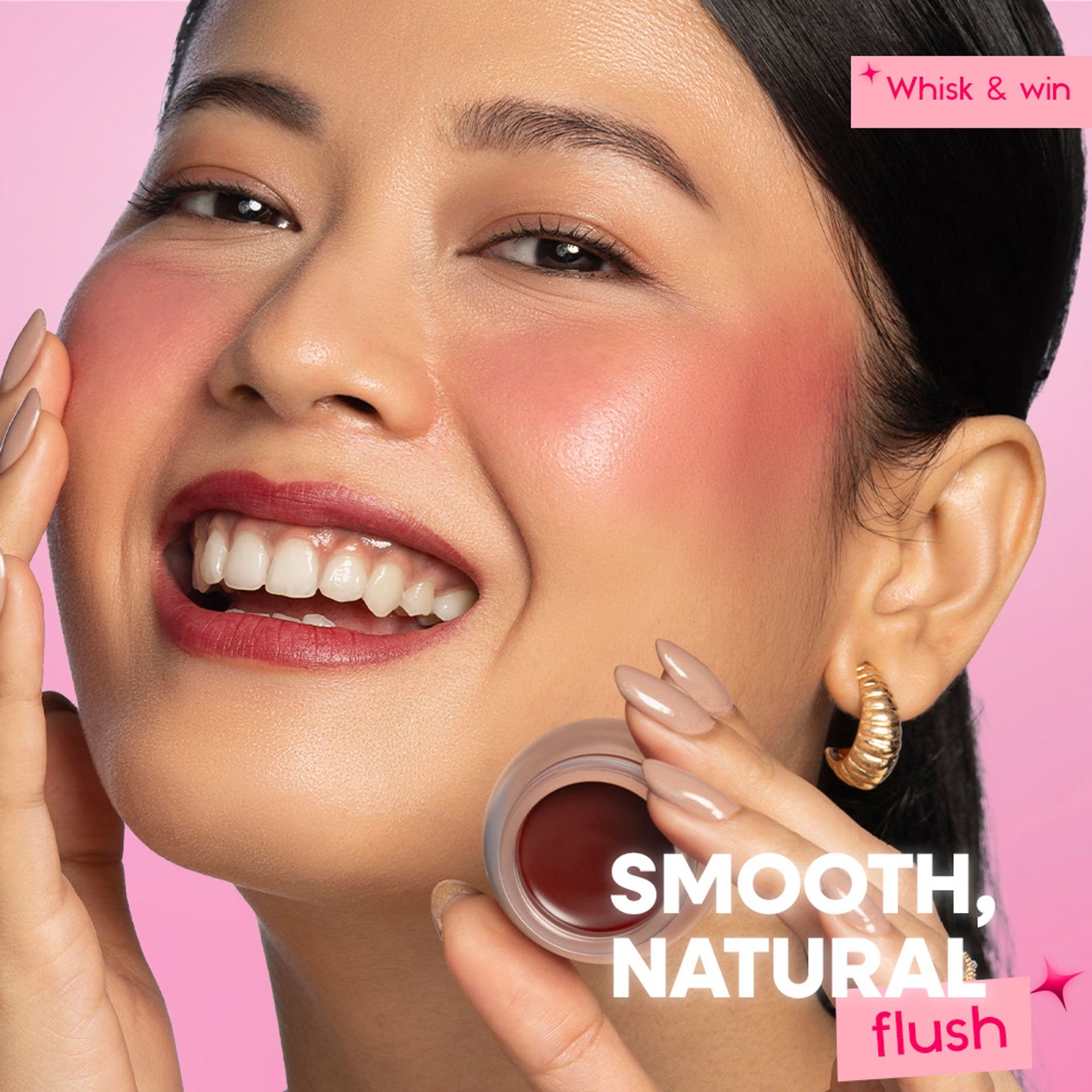 Nykaa Cosmetics Whipped Blurring Multi-use Blush Pot For Lips Cheeks & Eyes - Whisk And Win