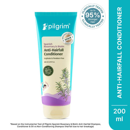 Pilgrim Spanish Rosemary & Biotin Anti Hairfall Conditioner Reduce Hairfall Upto 95% Stronger Hair