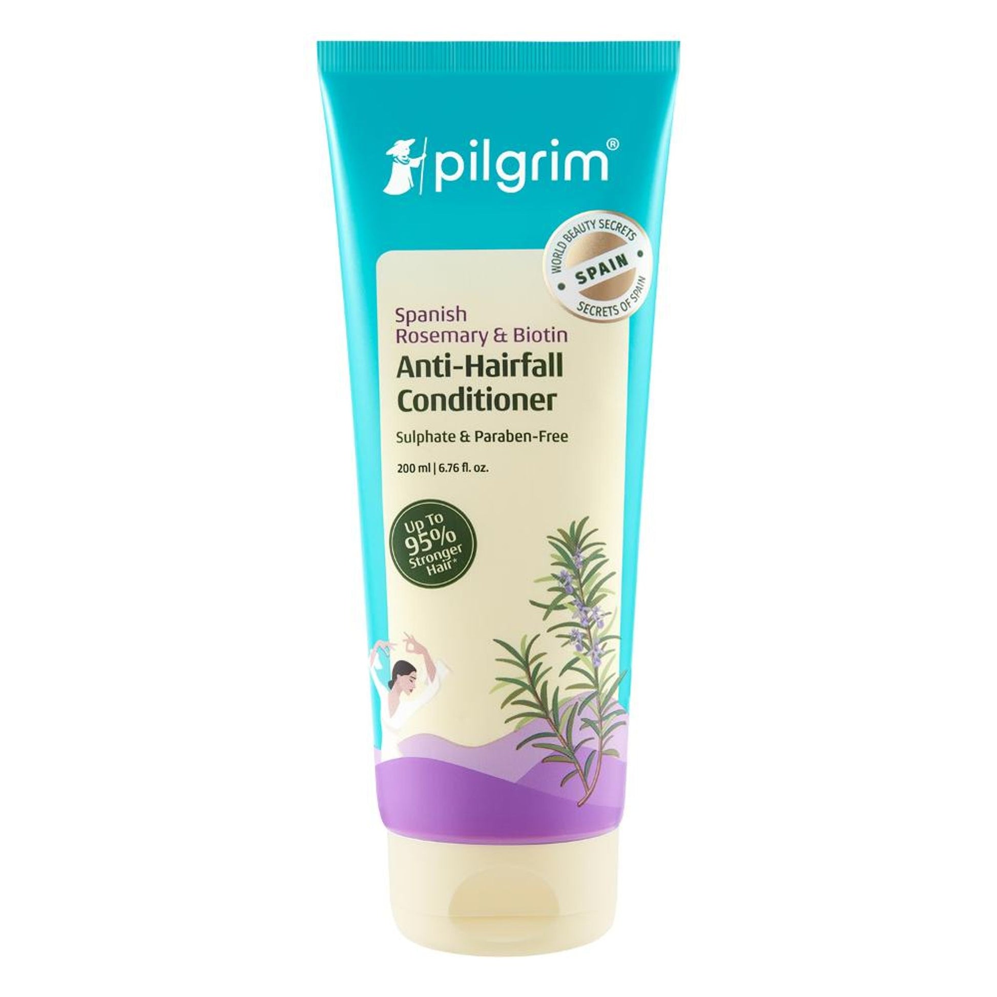 Pilgrim Spanish Rosemary & Biotin Anti Hairfall Conditioner Reduce Hairfall Upto 95% Stronger Hair