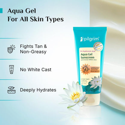 Pilgrim 1% Hyaluronic Acid Sunscreen Gel SPF 50 PA+++