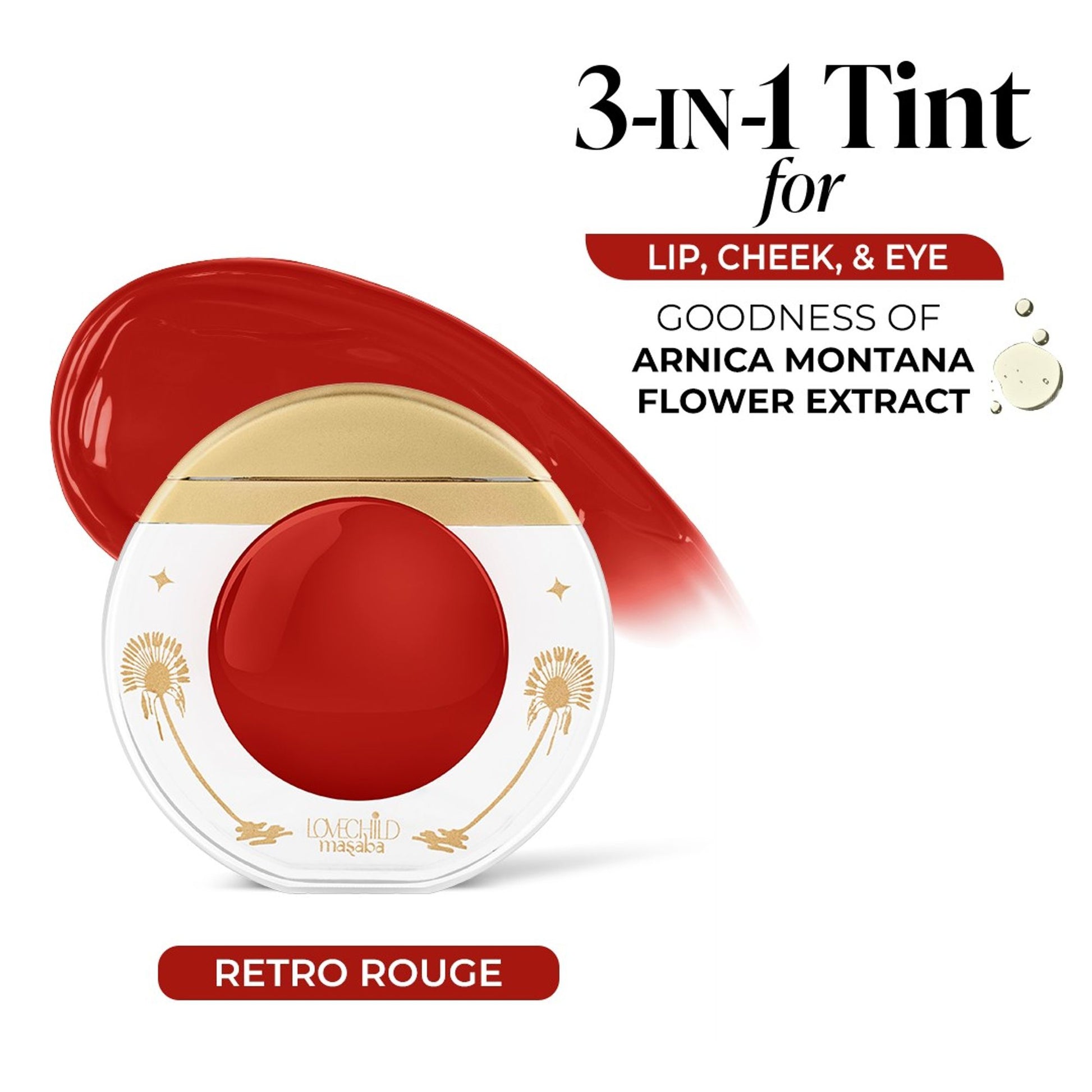 LoveChild Masaba I'M Thirsty! 3-In-1 Lip, Cheek & Eye Tint - Retro Rouge