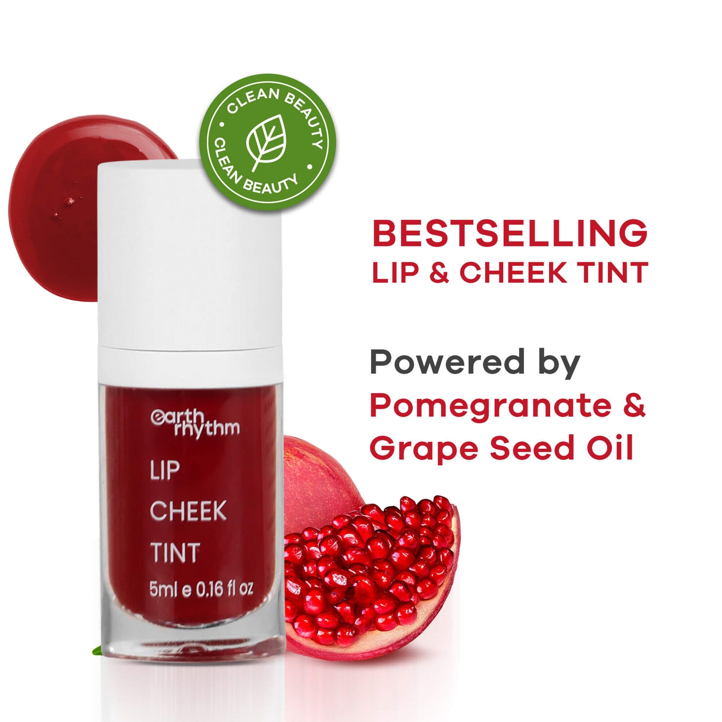 Earth Rhythm Tender Tint For Lip & Cheek With Pure Plant Pigments 10 H Stay - Brandy