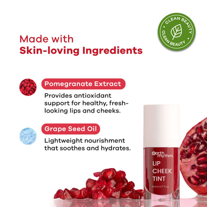Earth Rhythm Tender Tint For Lip & Cheek With Pure Plant Pigments 10 H Stay - Brandy