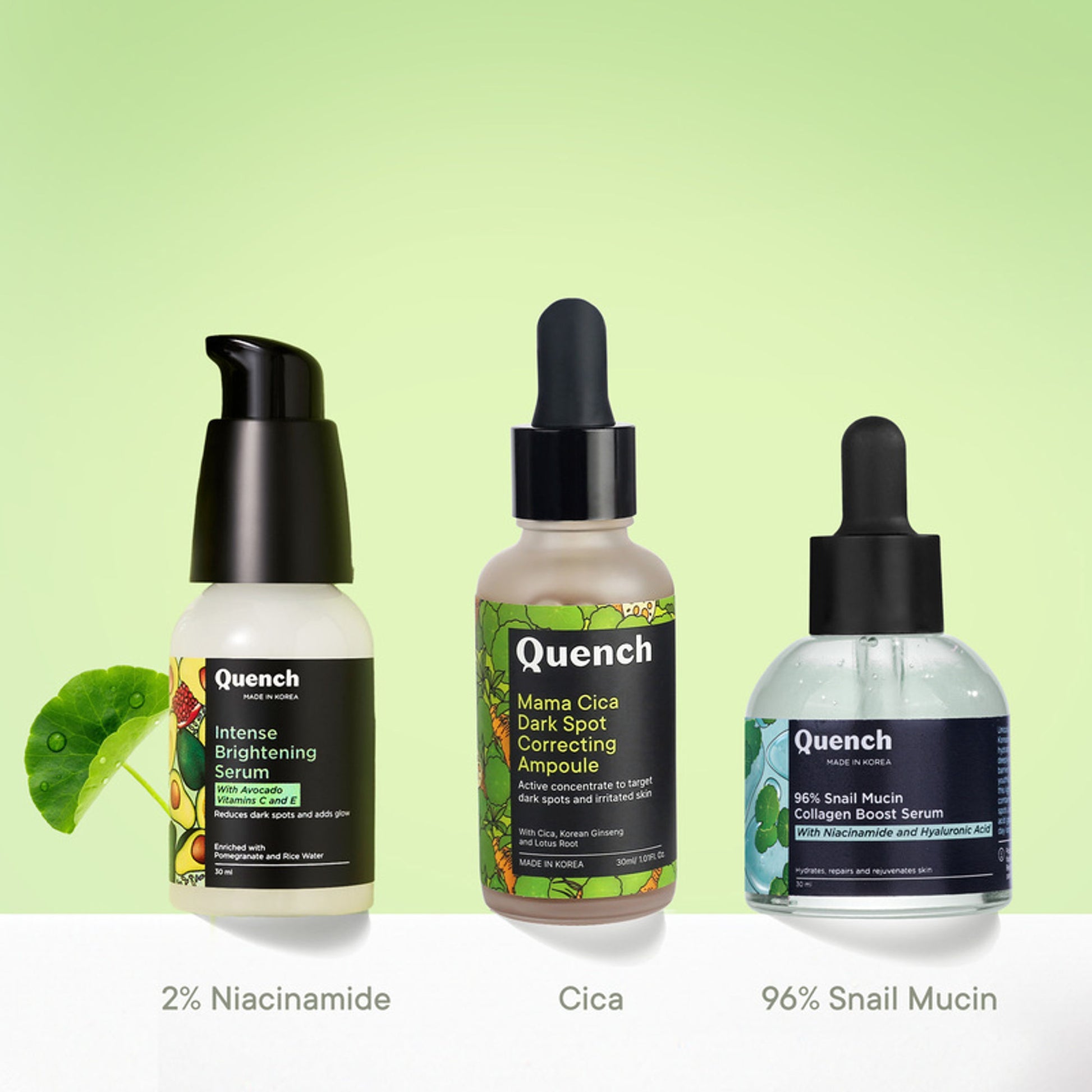 Quench Dark Spot Correcting Korean Serum with Cica