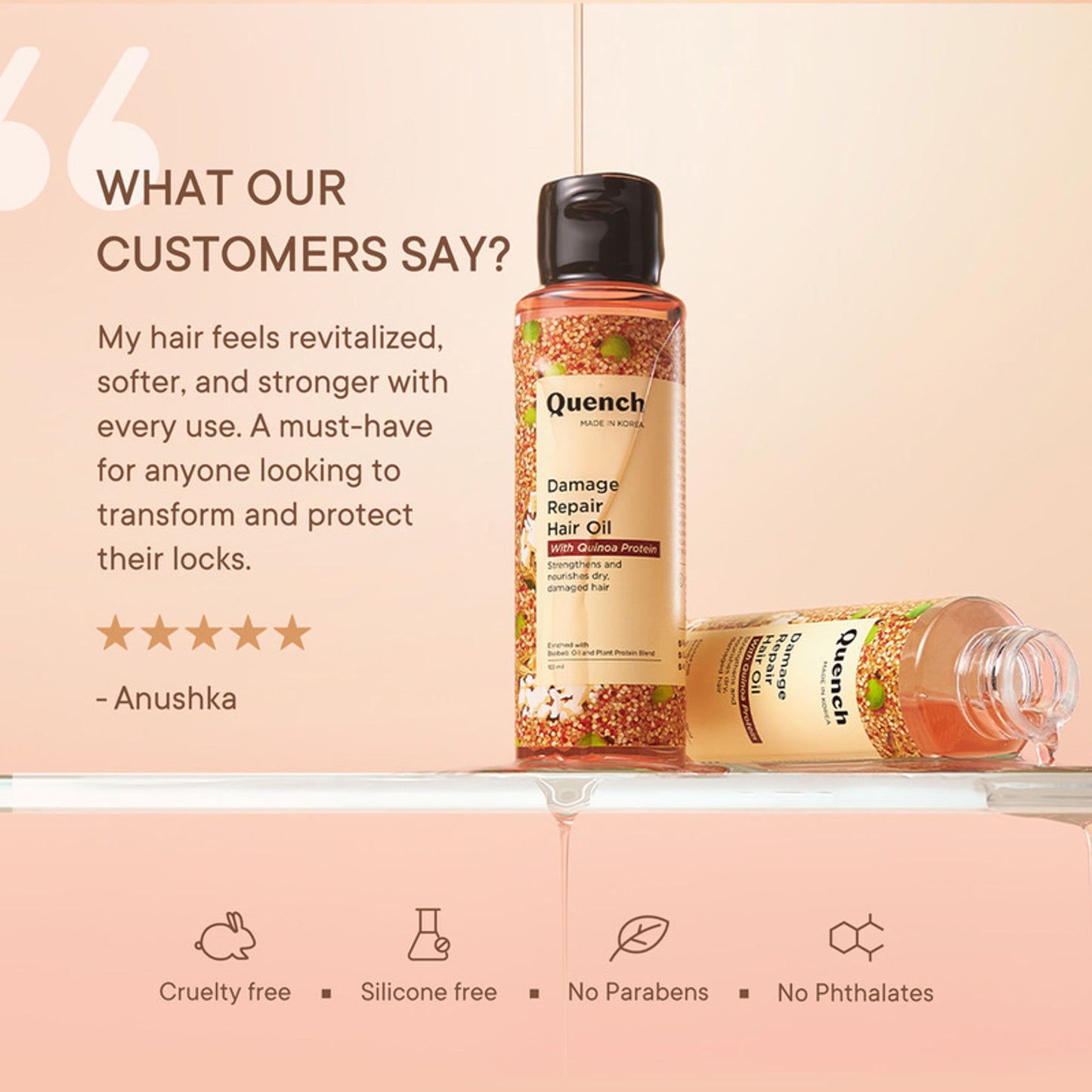 Quench Damage Repair Hair Oil With Quinoa Protein