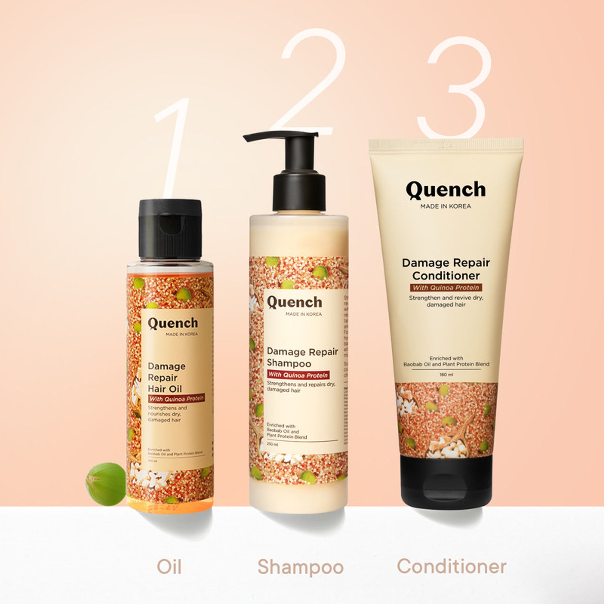 Quench Damage Repair Hair Oil With Quinoa Protein