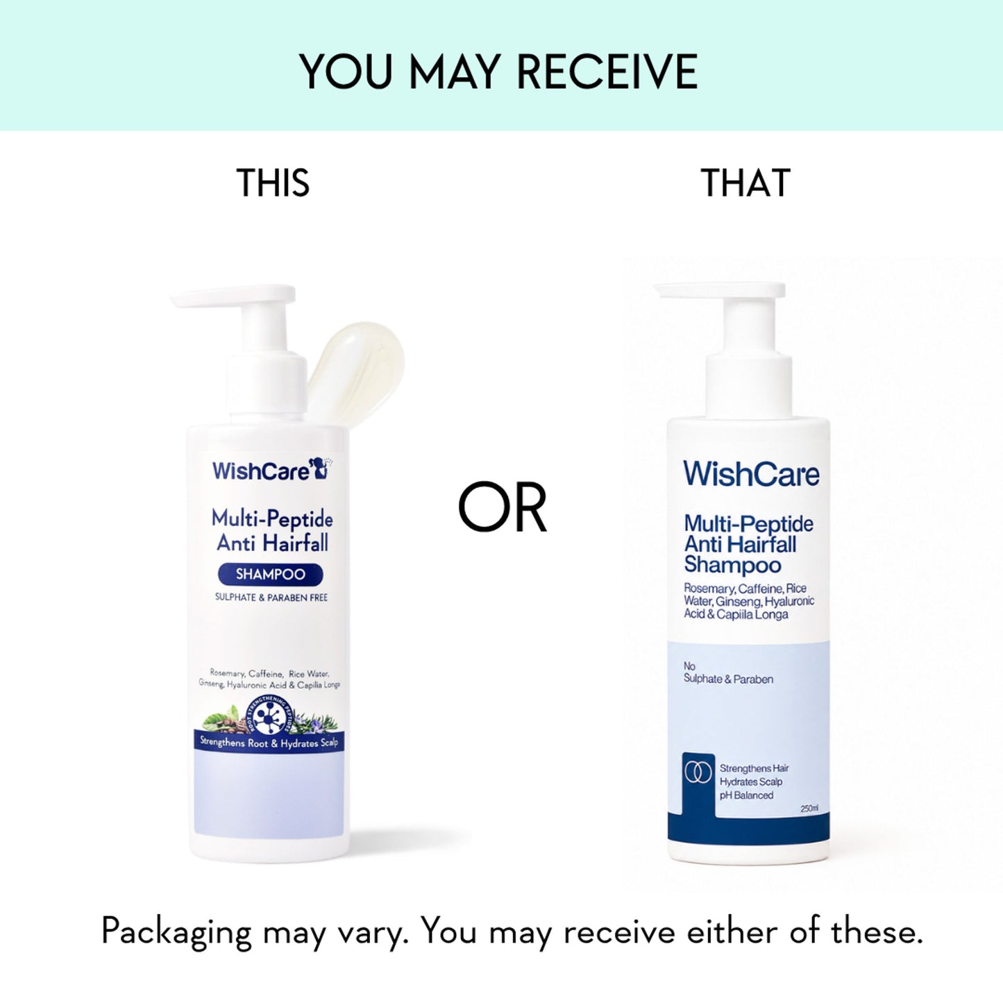WishCare Multi Peptide Anti Hairfall Conditioner with Rosemary - Controls Hairfall - Adds Shine