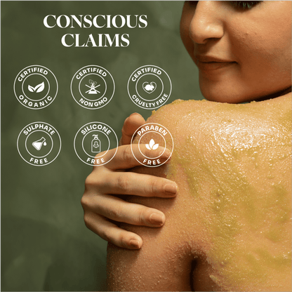 Mintree Certified Organic & Vegan, Unisex Melon Exfoliating Sugar Scrub for Tan Removal & Soft-Smooth-Glowing Skin, Brightens Skin & Reduces Ingrown Hair