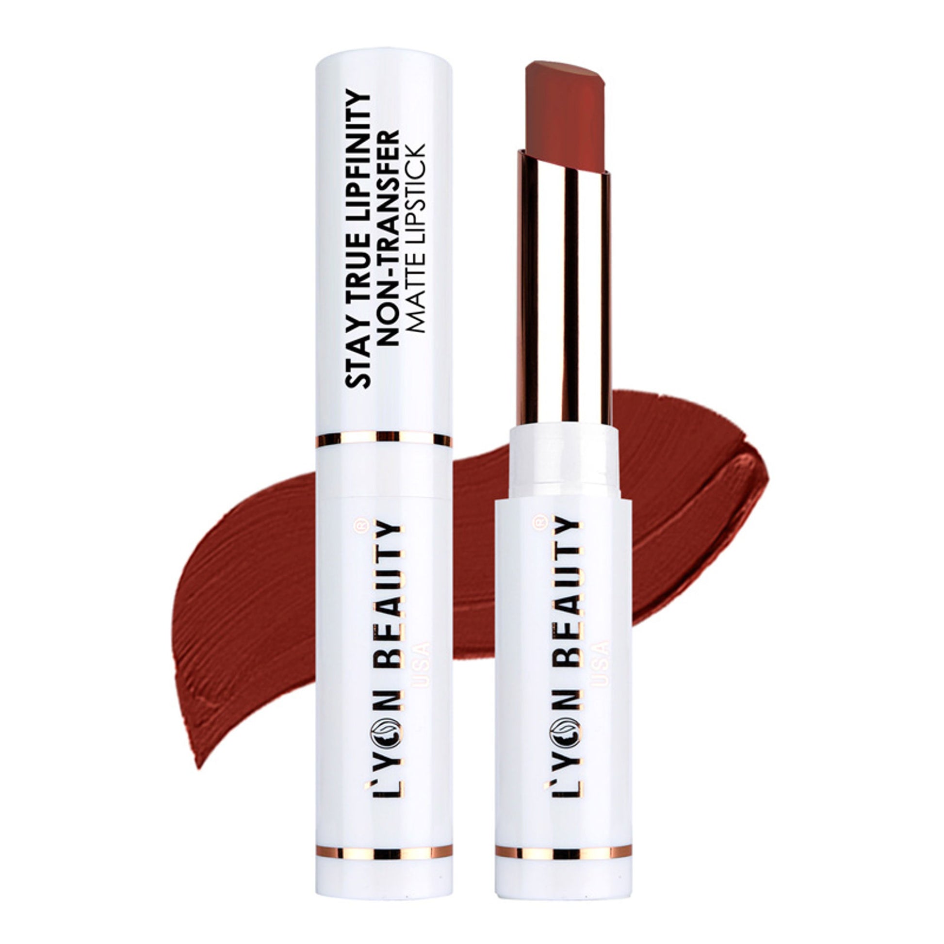 Lyon Beauty Stay True Lipfinity Non Transfer Matte Lipstick - Hot Plum 12