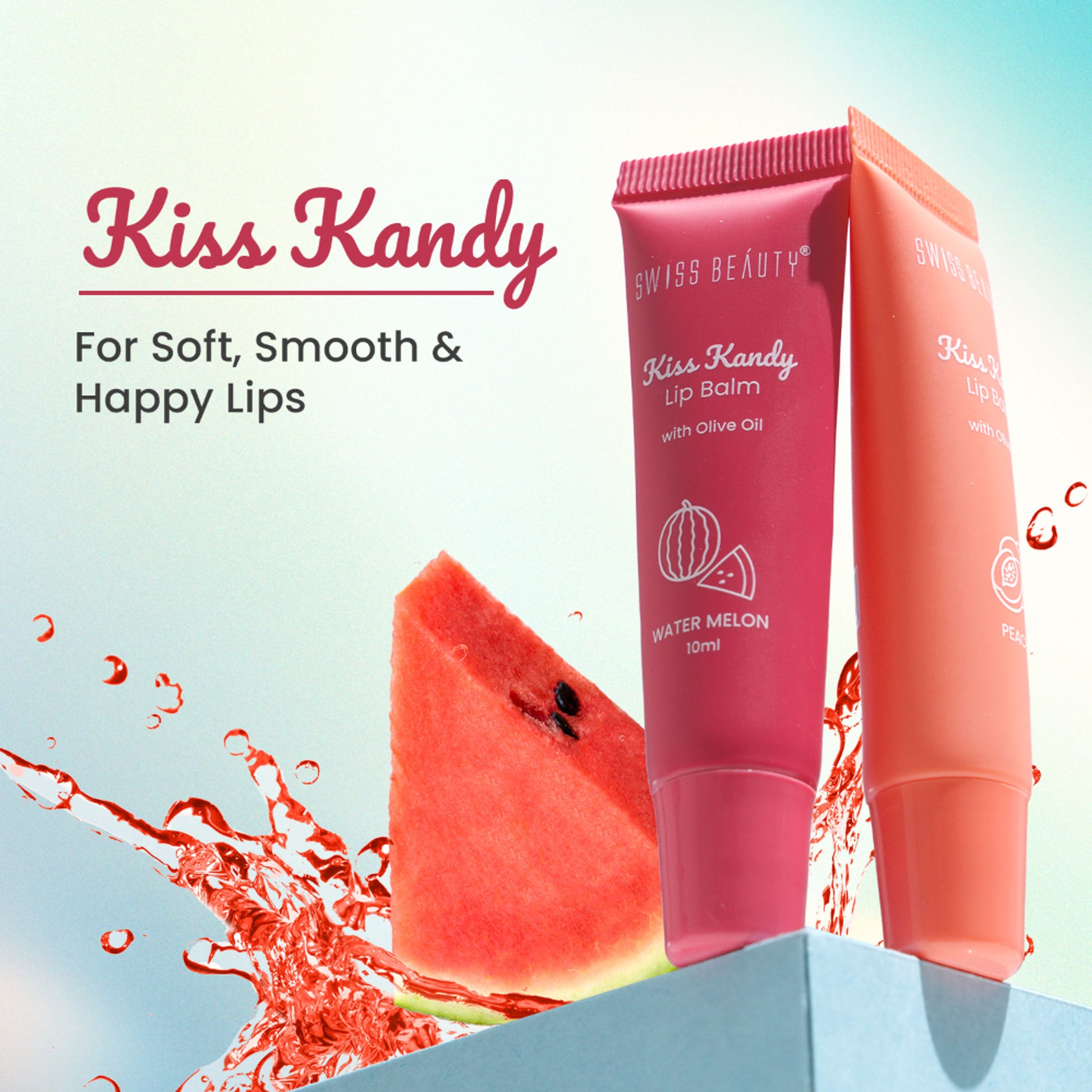 Swiss Beauty Kiss Kandy Tinted Lip Balm, Non-Sticky with Olive Oil & Vitamin E - 04 Mulberry