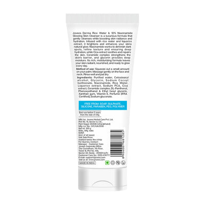Jovees Derma Rice Face Water 10% Niacinamide Glowing Skin Cleanser