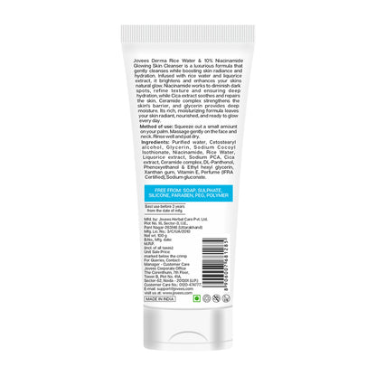 Jovees Derma Rice Face Water 10% Niacinamide Glowing Skin Cleanser