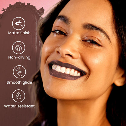 Swiss Beauty Pure Matte Lipstick , Non-Drying, Smooth Glide, Long Lasting - 226 Espresso