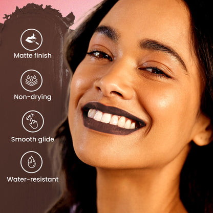 Swiss Beauty Pure Matte Lipstick , Non-Drying, Smooth Glide, Long Lasting - 227 Coffee