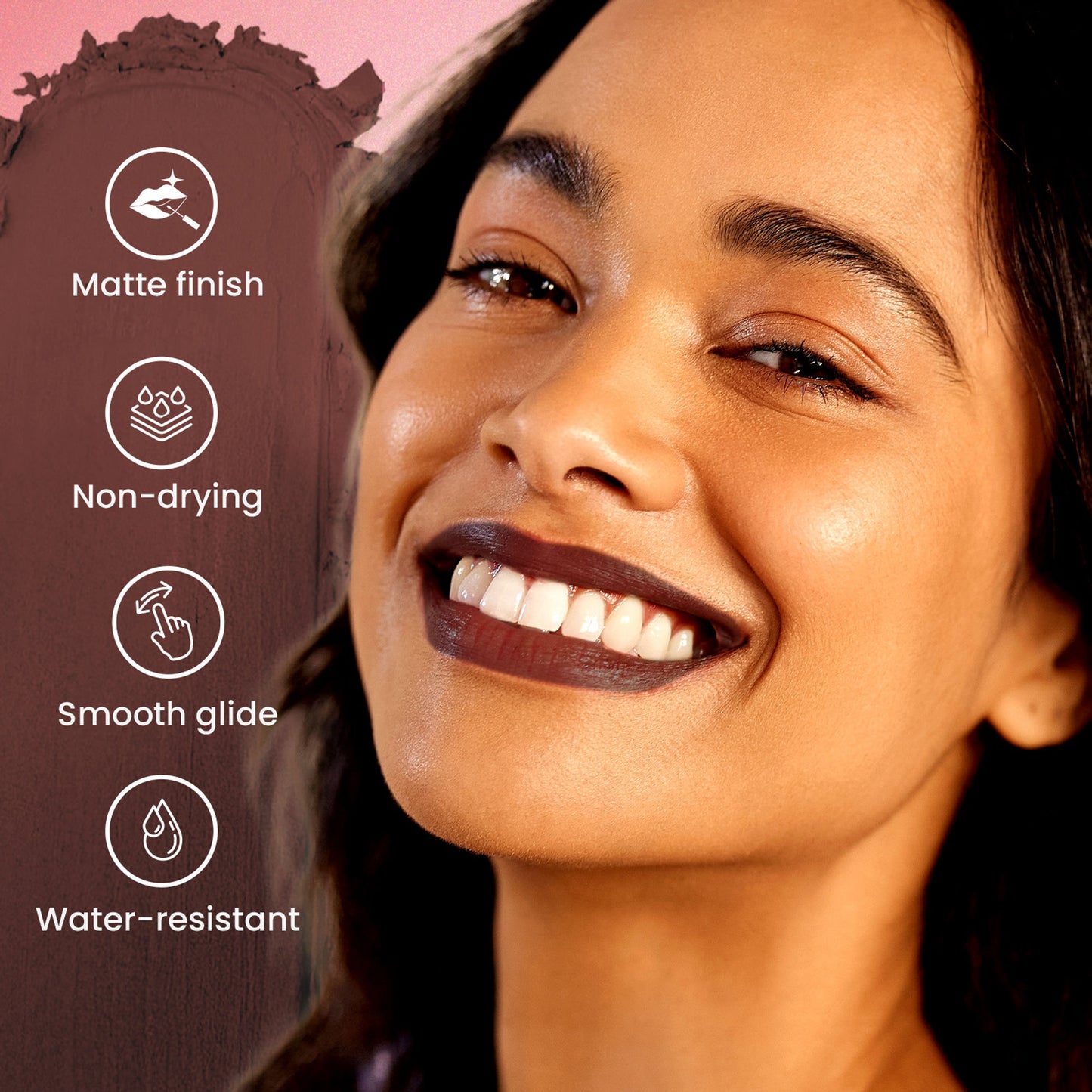 Swiss Beauty Pure Matte Lipstick , Non-Drying, Smooth Glide, Long Lasting - 203 Hazelnut