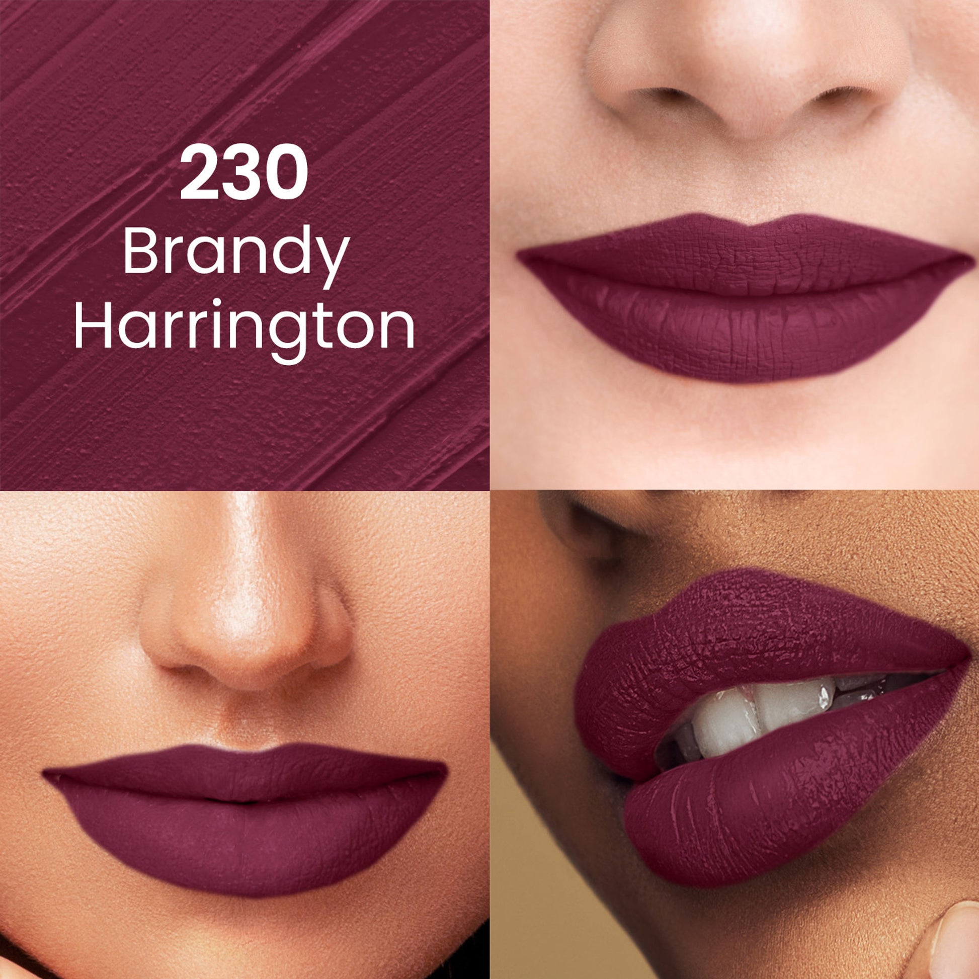 Swiss Beauty Pure Matte Lipstick , Non-Drying, Smooth Glide, Long Lasting - 210 Burgundy