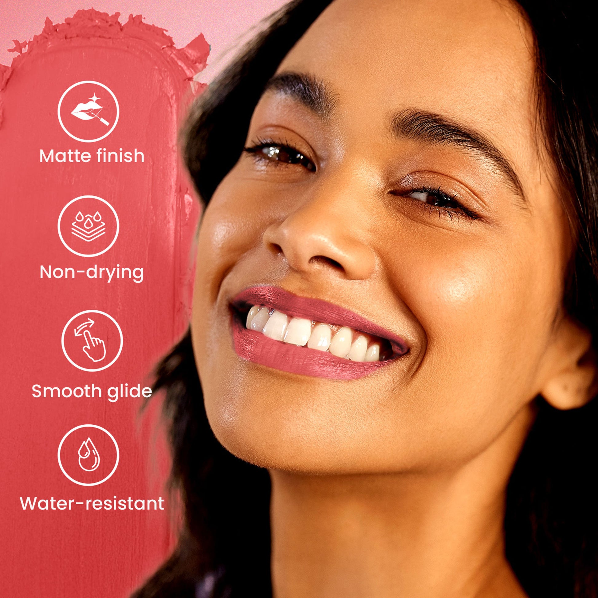 Swiss Beauty Pure Matte Lipstick , Non-Drying, Smooth Glide, Long Lasting - 217 Apricot