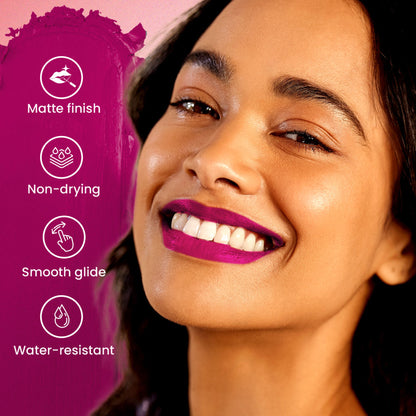 Swiss Beauty Pure Matte Lipstick , Non-Drying, Smooth Glide, Long Lasting - 223 Velvet Maroon