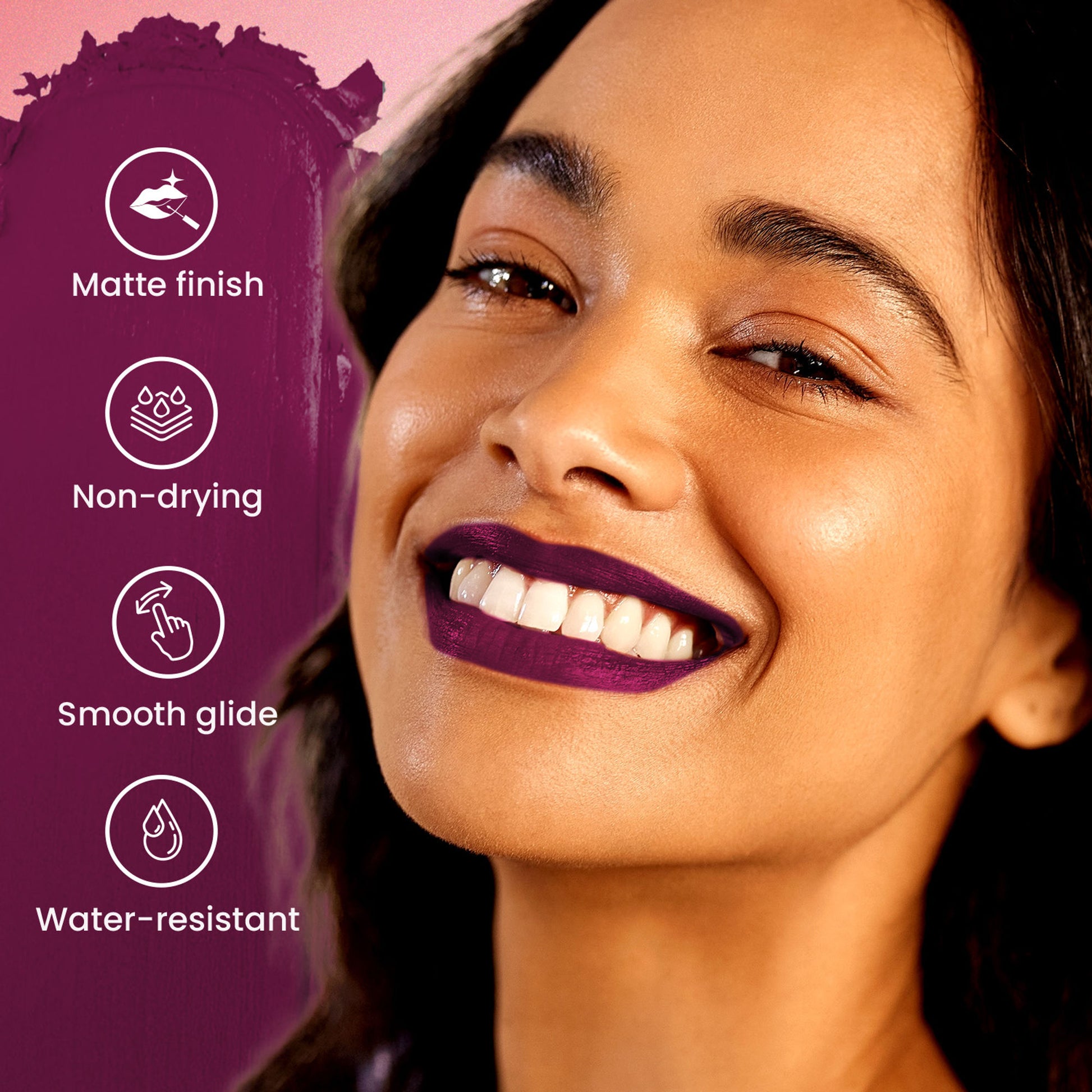 Swiss Beauty Pure Matte Lipstick , Non-Drying, Smooth Glide, Long Lasting - 224 Red Wine
