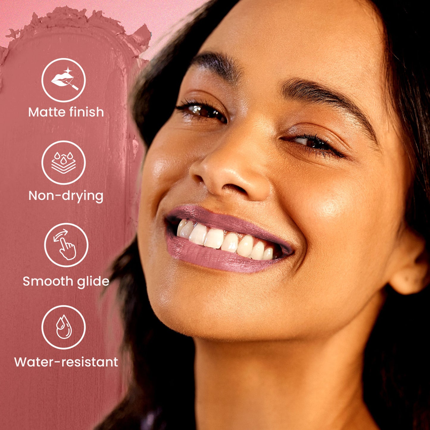 Swiss Beauty Pure Matte Lipstick , Non-Drying, Smooth Glide, Long Lasting - 213 Bare