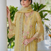 Dhiyona IE Ethnic Motifs Embroidered Panelled Sequinned Kurta With Trousers & Dupatta