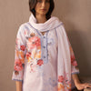 Dhiyona IE Floral Printed Beads and Stones Linen Straight Kurta with Trousers & Dupatta