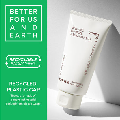 Innisfree Volcanic Clusters BHA Foaming Daily Cleanser For Excess Oil, Clogged Pores, Oily Skin