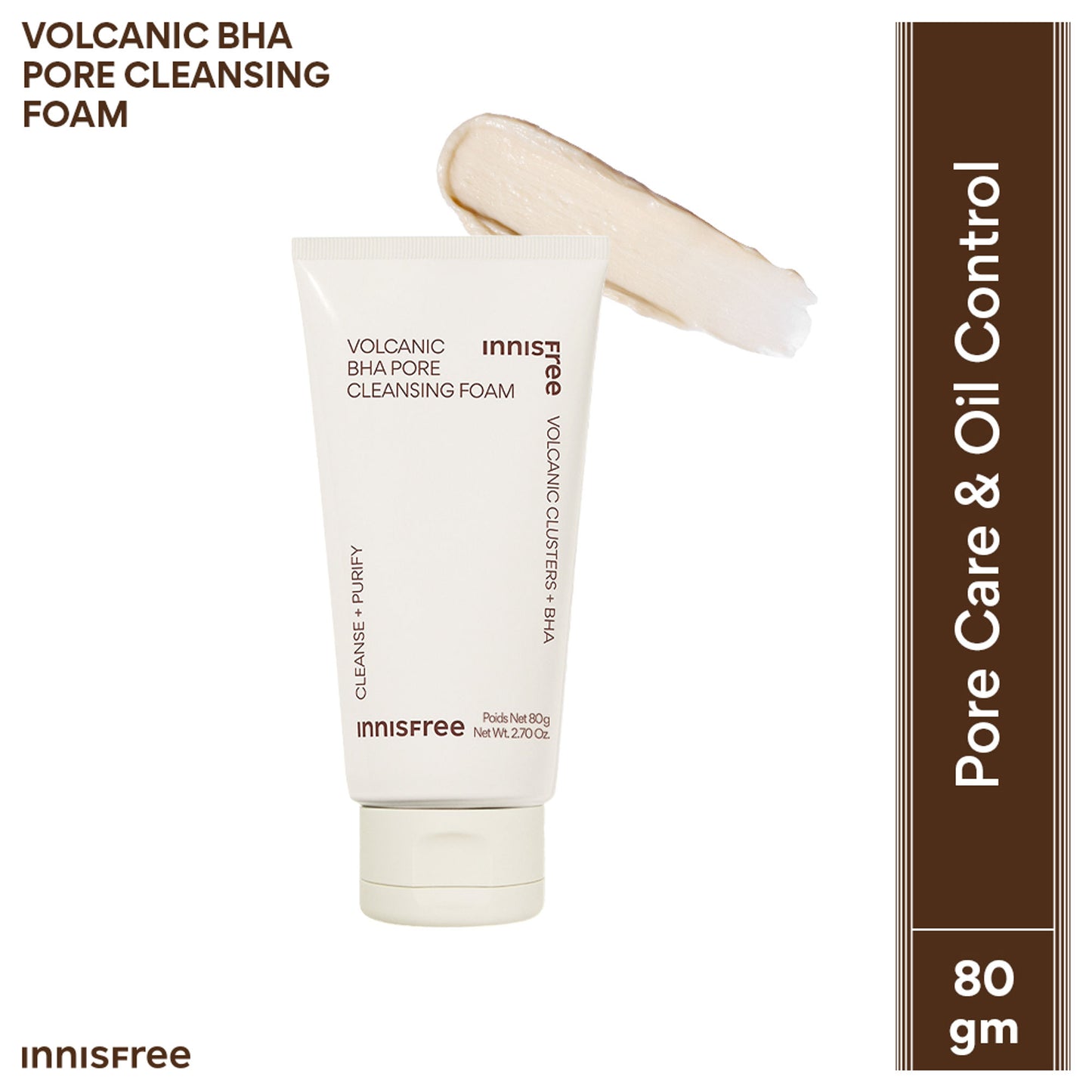 Innisfree Volcanic Clusters BHA Foaming Daily Cleanser For Excess Oil, Clogged Pores, Oily Skin
