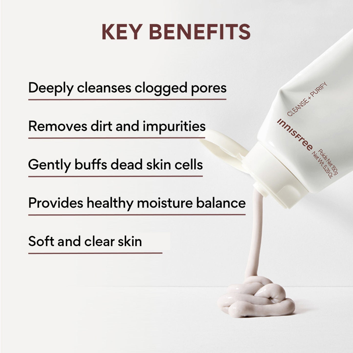 Innisfree Volcanic Clusters BHA Foaming Daily Cleanser For Excess Oil, Clogged Pores, Oily Skin