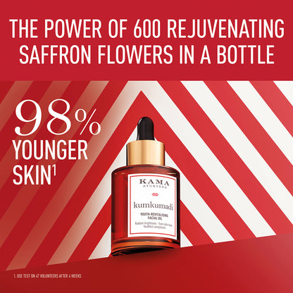 Kama Ayurveda Kumkumadi Youth - Revitalising Facial Oil, For Uneven Skin & Dark Spot Removal
