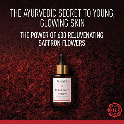 Kama Ayurveda Kumkumadi Youth - Revitalising Facial Oil, For Uneven Skin & Dark Spot Removal
