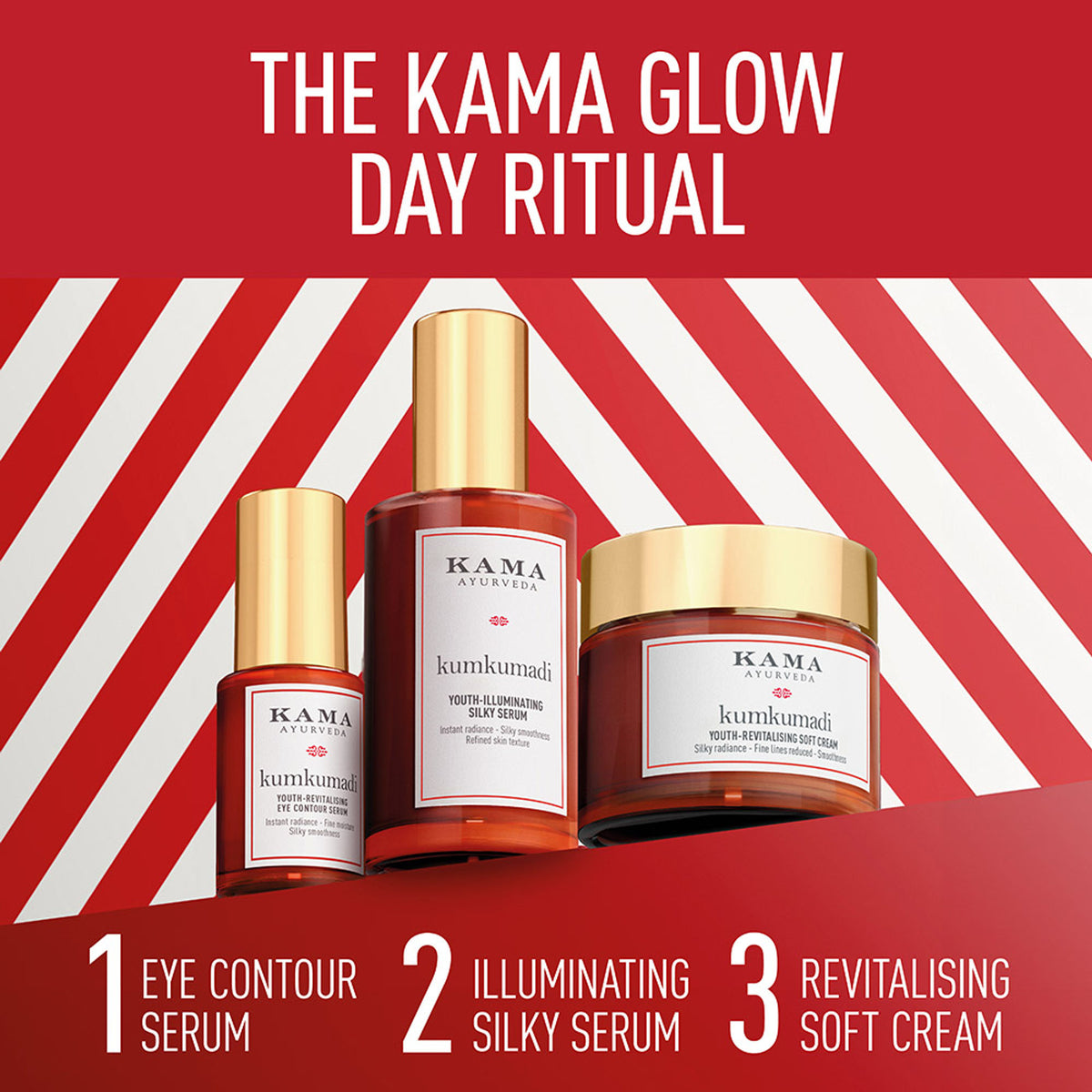 Kama Ayurveda Kumkumadi Youth Illuminating Silky Serum in a glass bottle with dropper, designed to enhance radiance and even skin tone