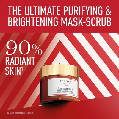 Kama Ayurveda Kumkumadi Youth - Clarifying Mask-Scrub, For Uneven Skin & Dark Spot Removal