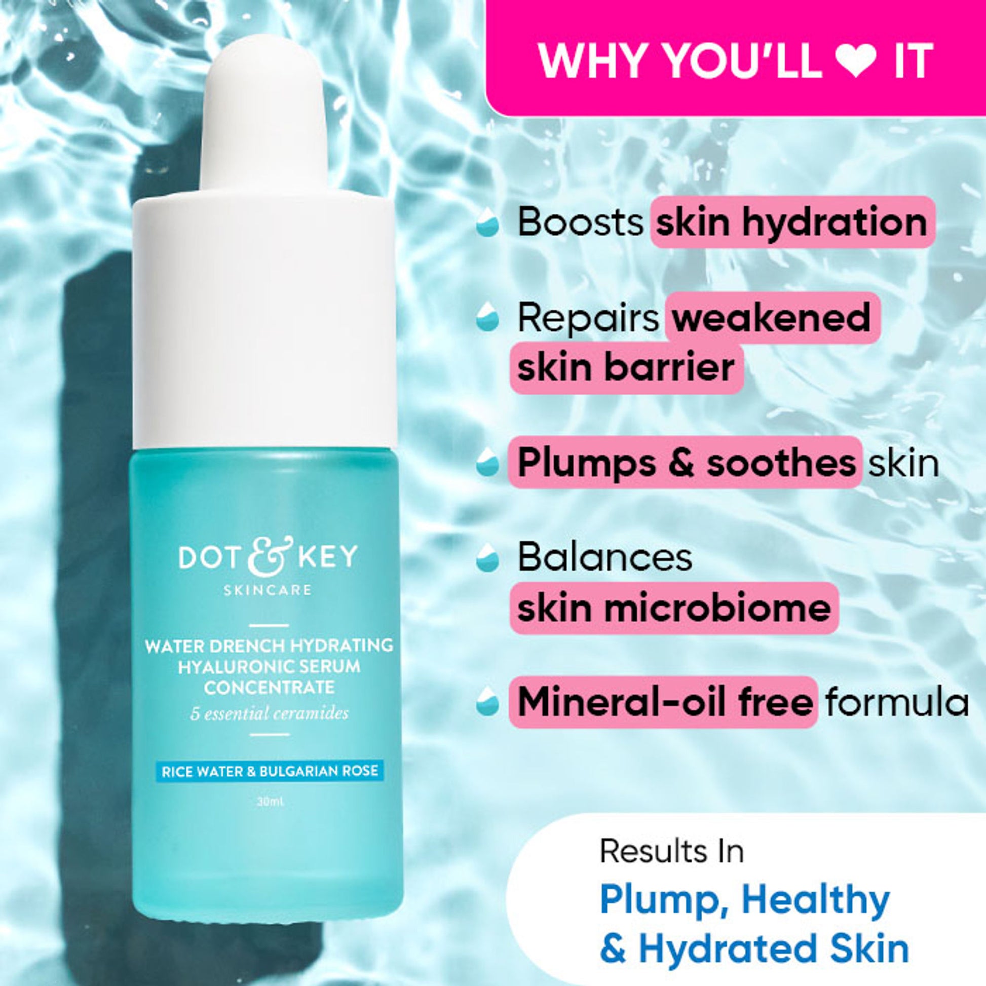 Dot & Key Water Drench Hydrating Hyaluronic Serum Concentrate