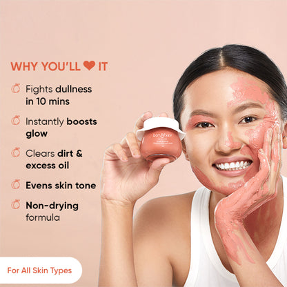 Dot & Key Pink Clay Face Mask For Glowing Skin With Vitamin C- Fades Dark Spots