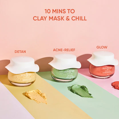 Dot & Key Pink Clay Face Mask For Glowing Skin With Vitamin C- Fades Dark Spots