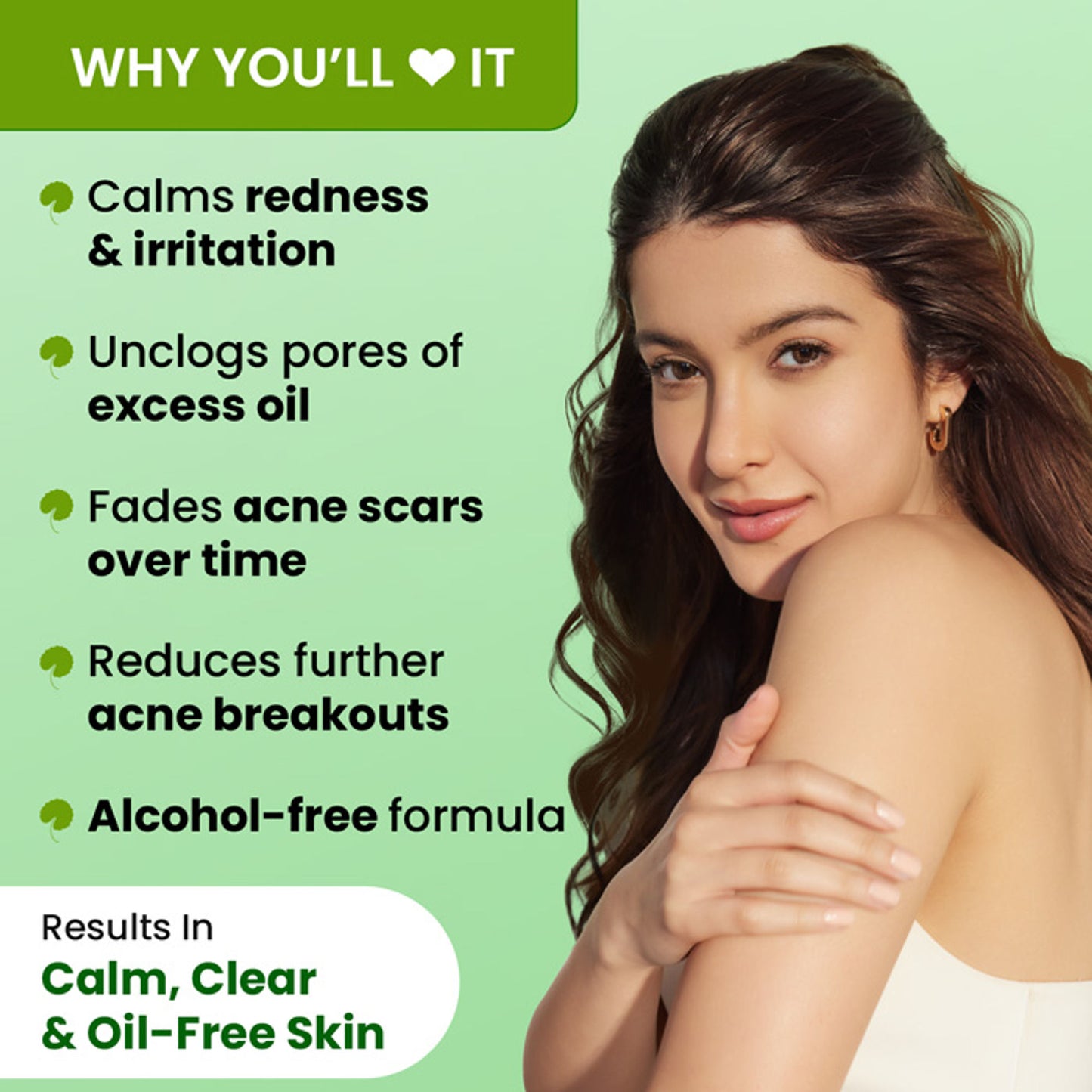 Dot & Key Cica Calming Skin Clarifying Toner With Niacinamide & Green Tea, Acne & Oil Control