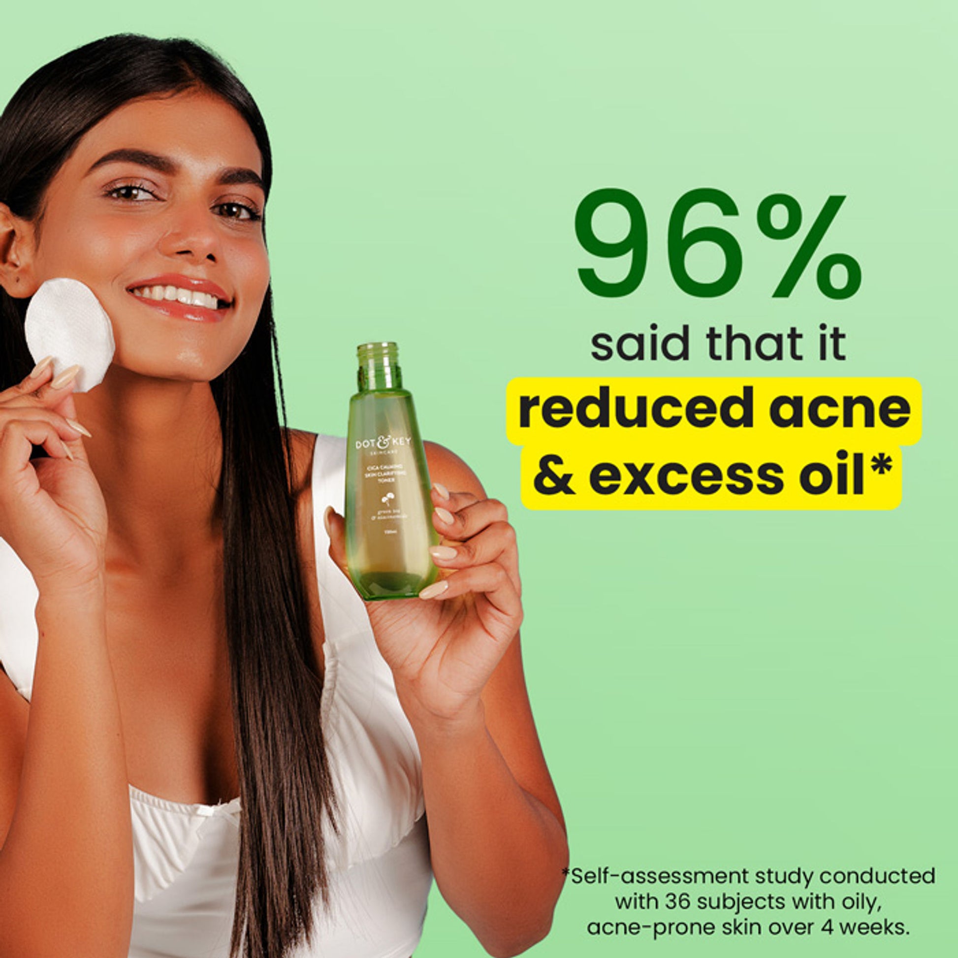 Dot & Key Cica Calming Skin Clarifying Toner With Niacinamide & Green Tea, Acne & Oil Control