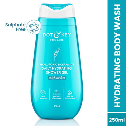 Dot & Key Blueberry Hydrate Barrier Repair Shower Gel, With Ceramide & Hyaluronic