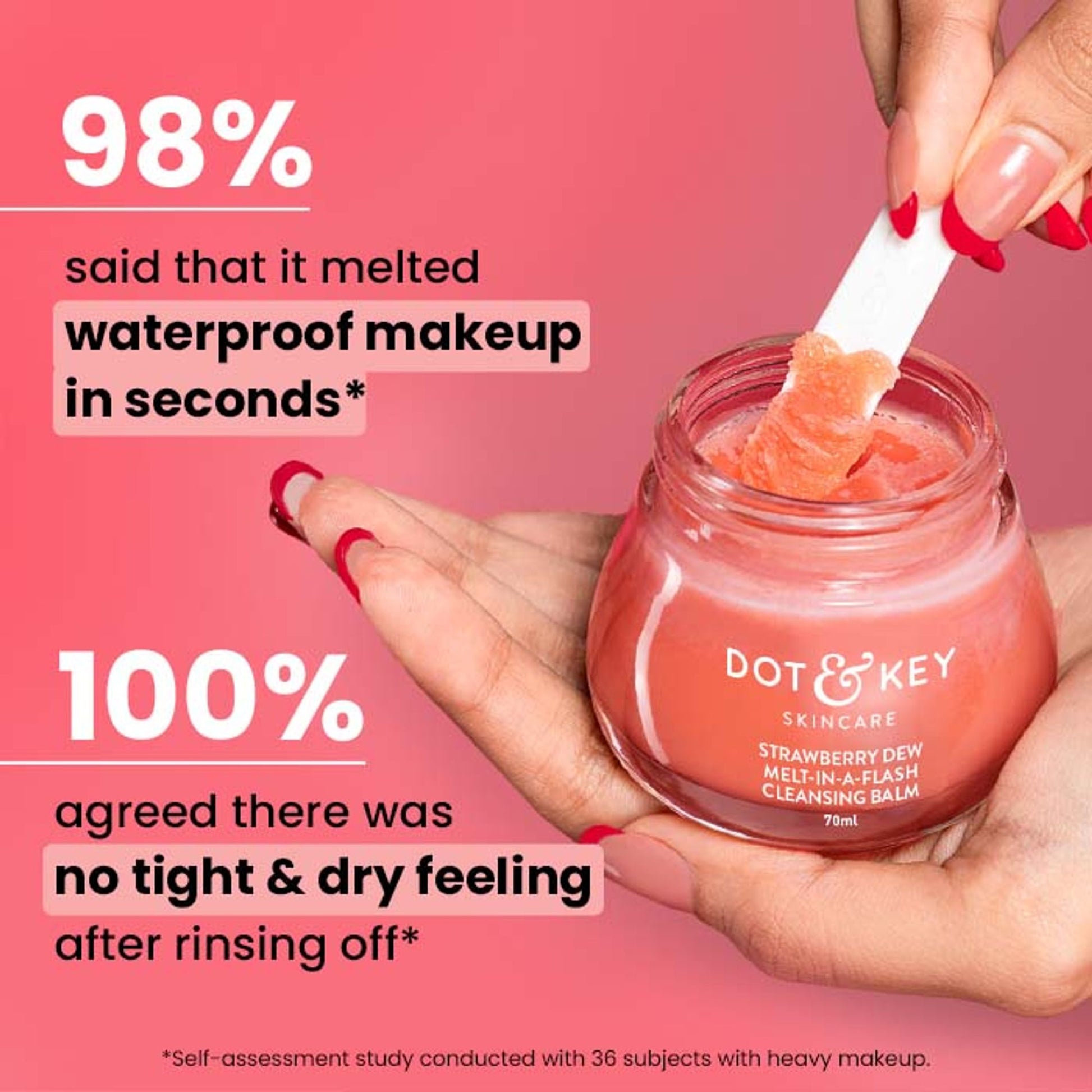 Dot & Key Strawberry Dew Melt-in-a-Flash Cleansing Balm, With Fruit Enzymes & Vitamins
