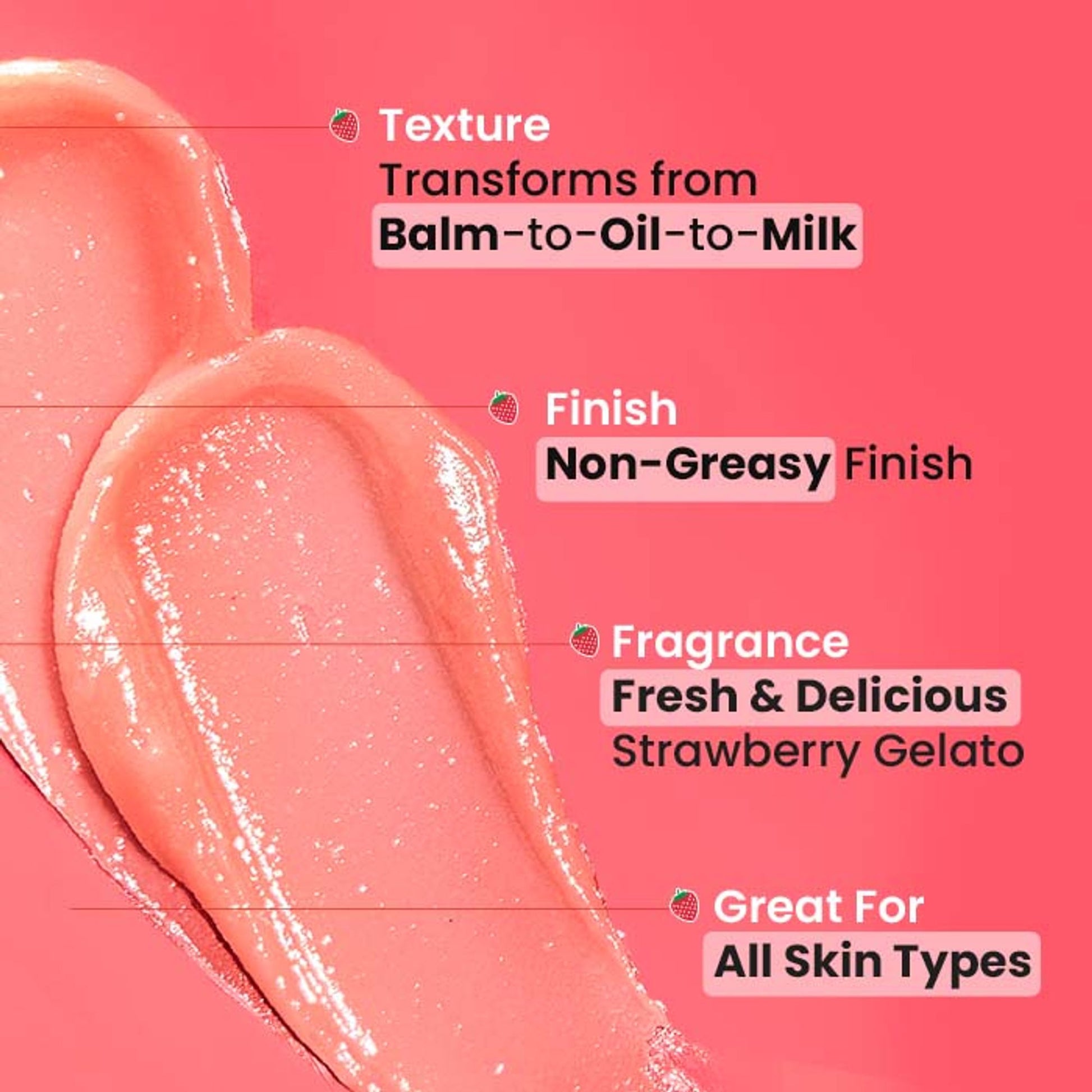 Dot & Key Strawberry Dew Melt-in-a-Flash Cleansing Balm, With Fruit Enzymes & Vitamins