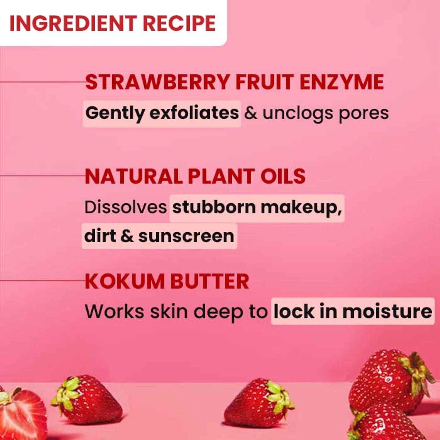 Dot & Key Strawberry Dew Melt-in-a-Flash Cleansing Balm, With Fruit Enzymes & Vitamins