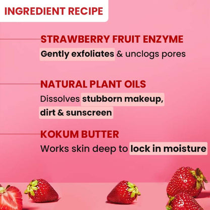 Dot & Key Strawberry Dew Melt-in-a-Flash Cleansing Balm, With Fruit Enzymes & Vitamins